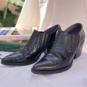 Sam Edelman croc print western shoe